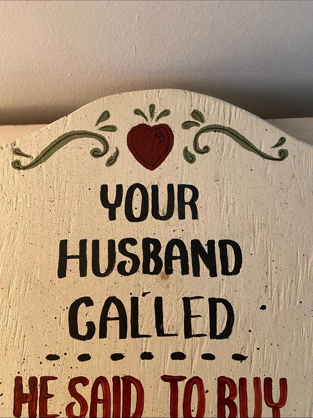 Handmade Decorative Distressed Wooden Hand Painted Sign Vintage Rustic